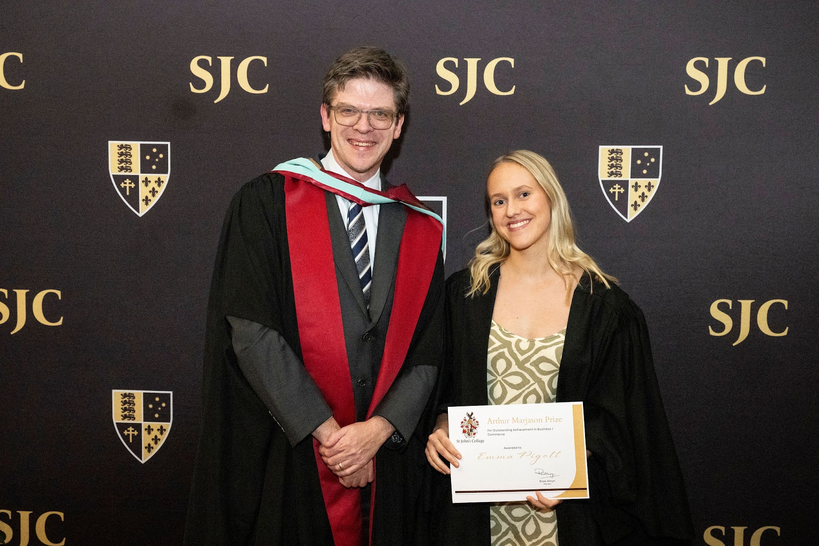 Student receiving an Academic Award