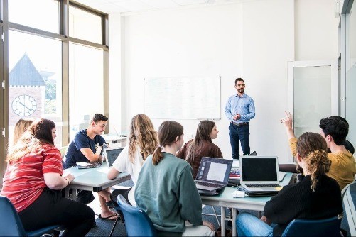 Tutor and students during a Tutorial