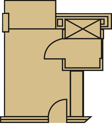 Floorplan of an ensuite room at St John's College