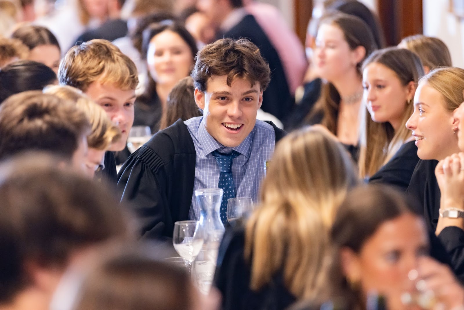 Student at a Formal Dinner