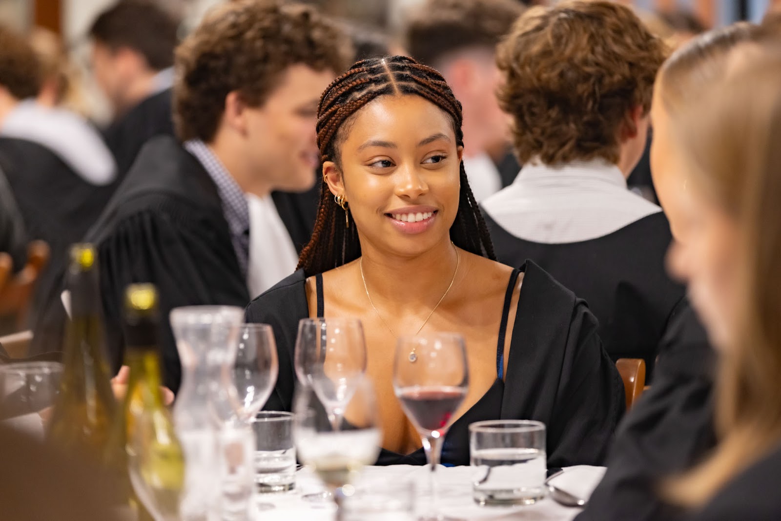 Student at a St John's College formal dinner