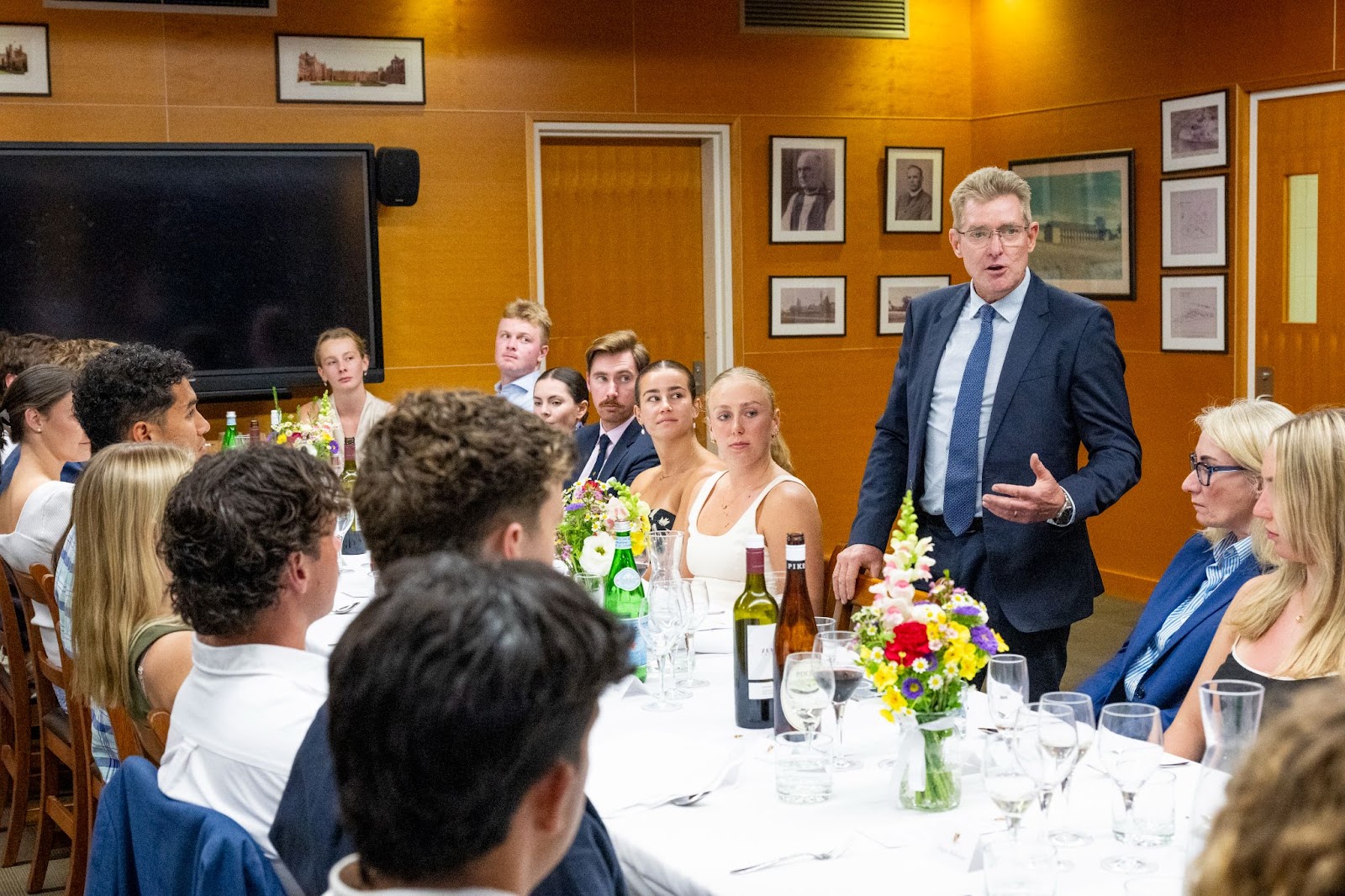 Students at a Warden's Dinner