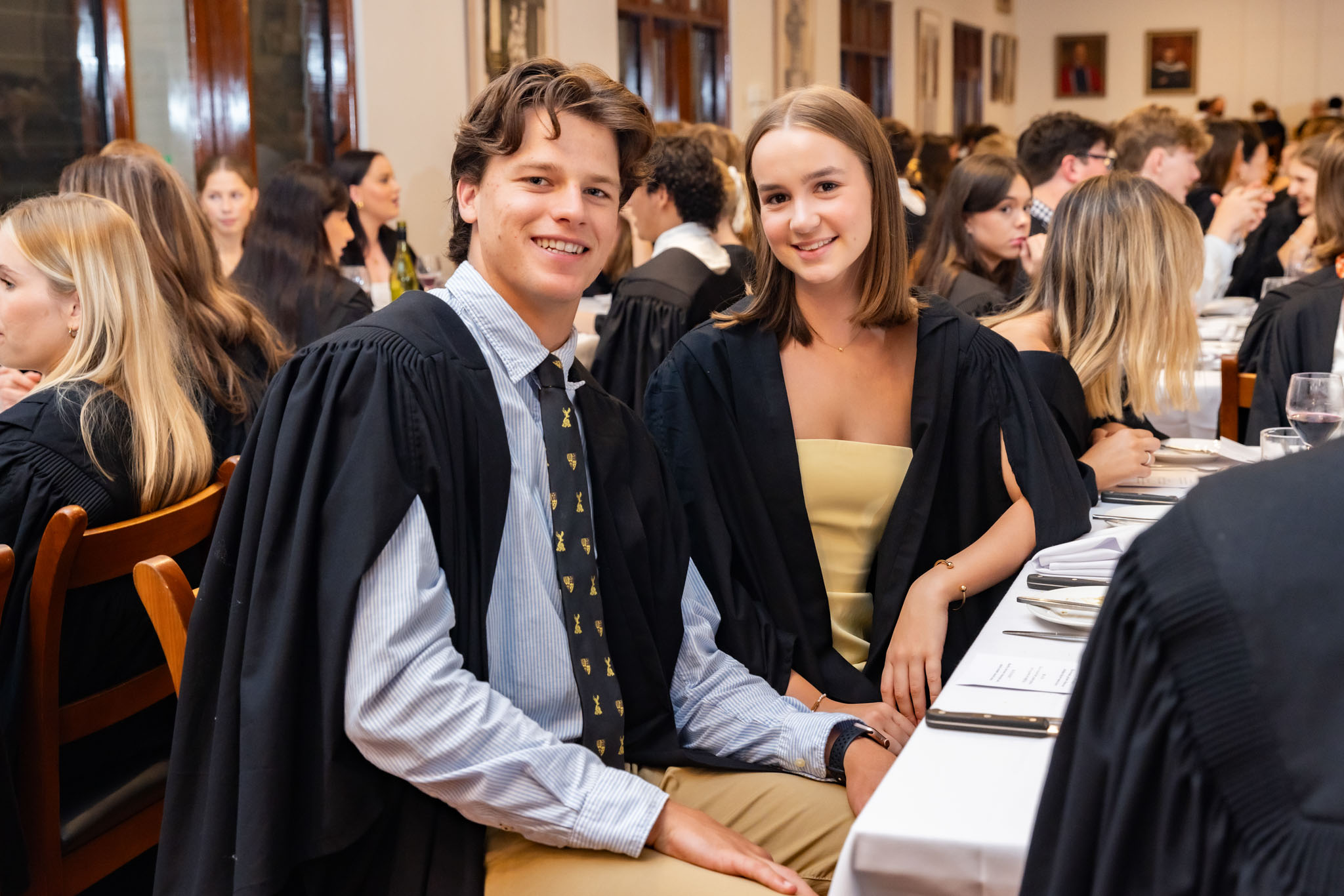 Dining hall ready for diners